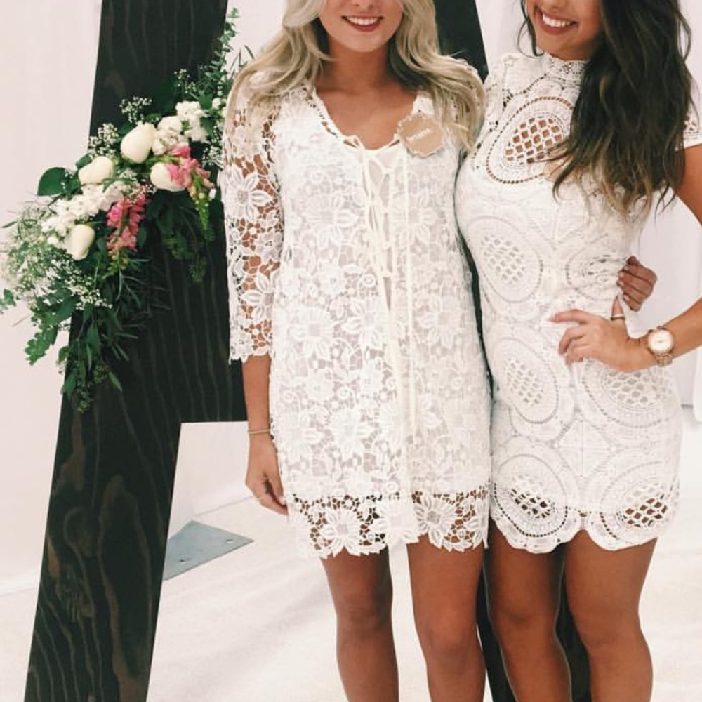 White lace dress